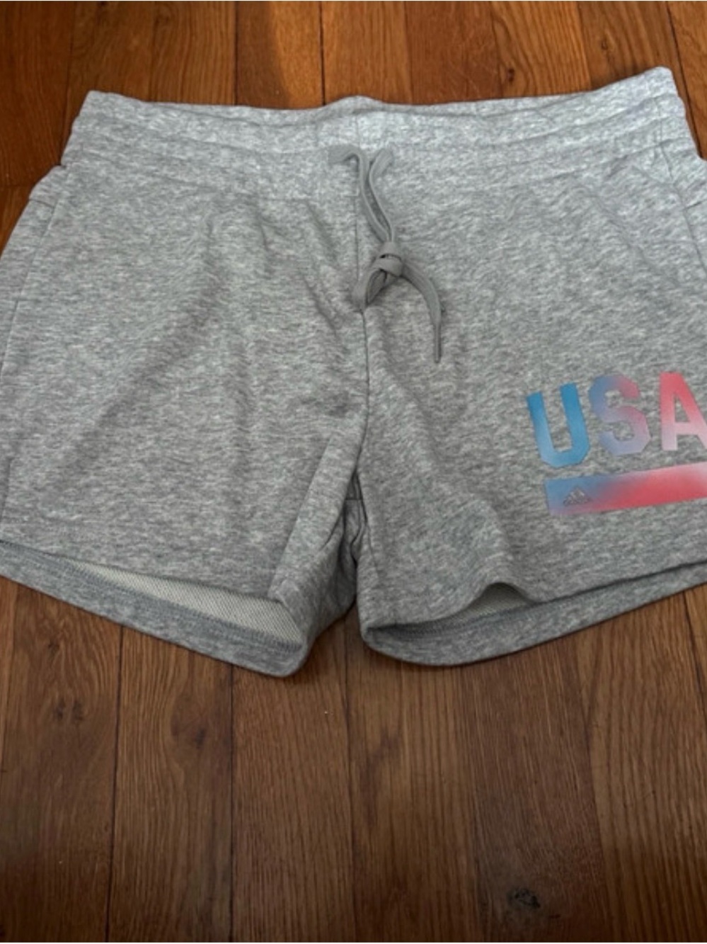 adidas Gray USA Graphic Athletic Shorts